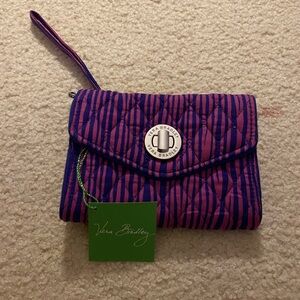 Vera Bradley Purple and Pink Quilted Clutch